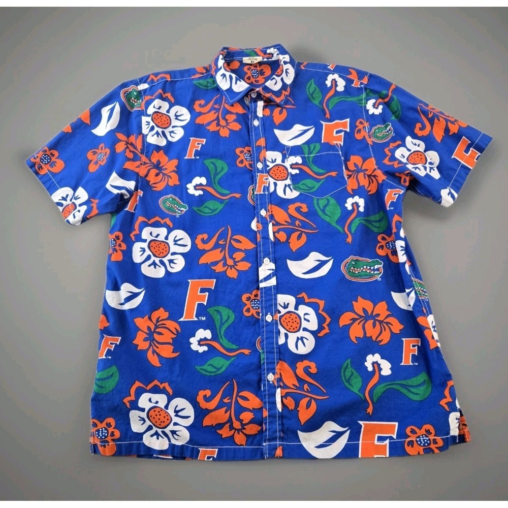 Florida Gators Men's Short‎ Sleeve Button Down Hawaiian Shirt Football Fan XL